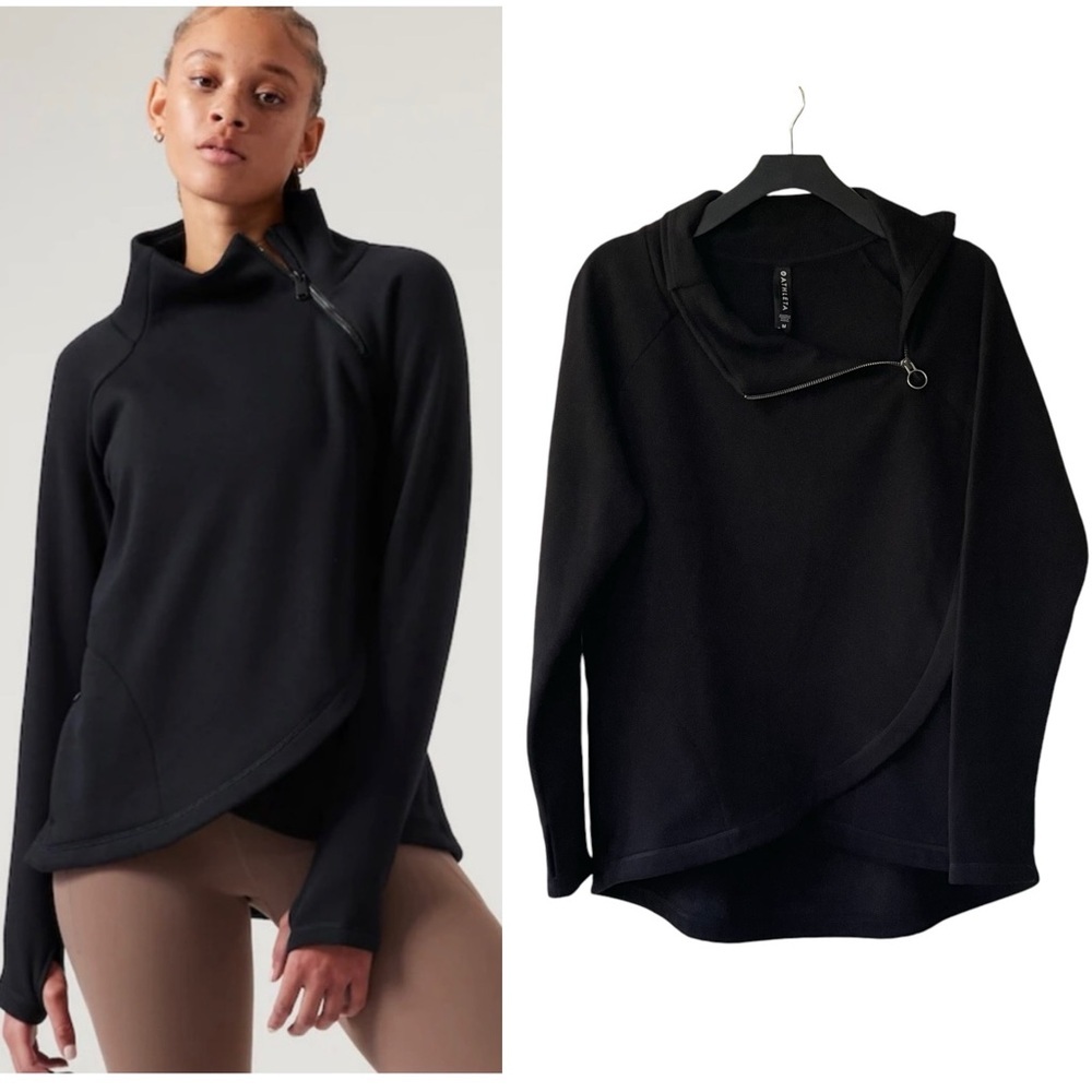 Athleta Cozy Karma Asym Pullover Sweatshirt